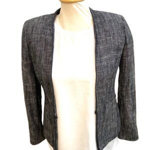 J. Crew Going Out Blazer Jacket Linen Blend Size 00 Grey